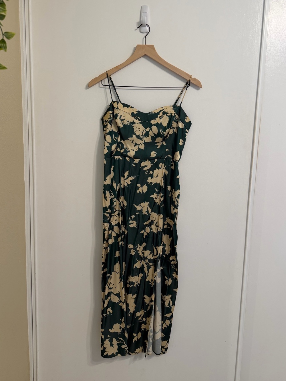 Abercrombie & Fitch Dark Green Floral Slip Dress